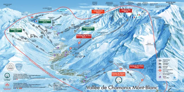 Løypekart Chamonix