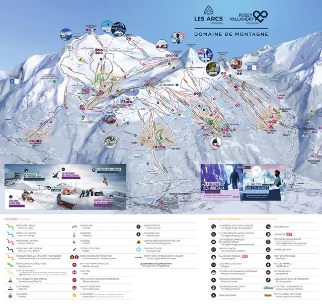 Løypekart Les Arcs