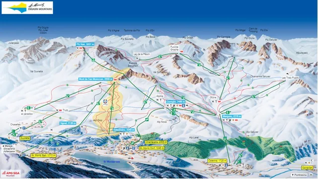 Løypekart St. Moritz