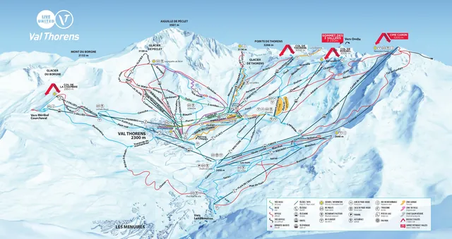 Løypekart Val Thorens